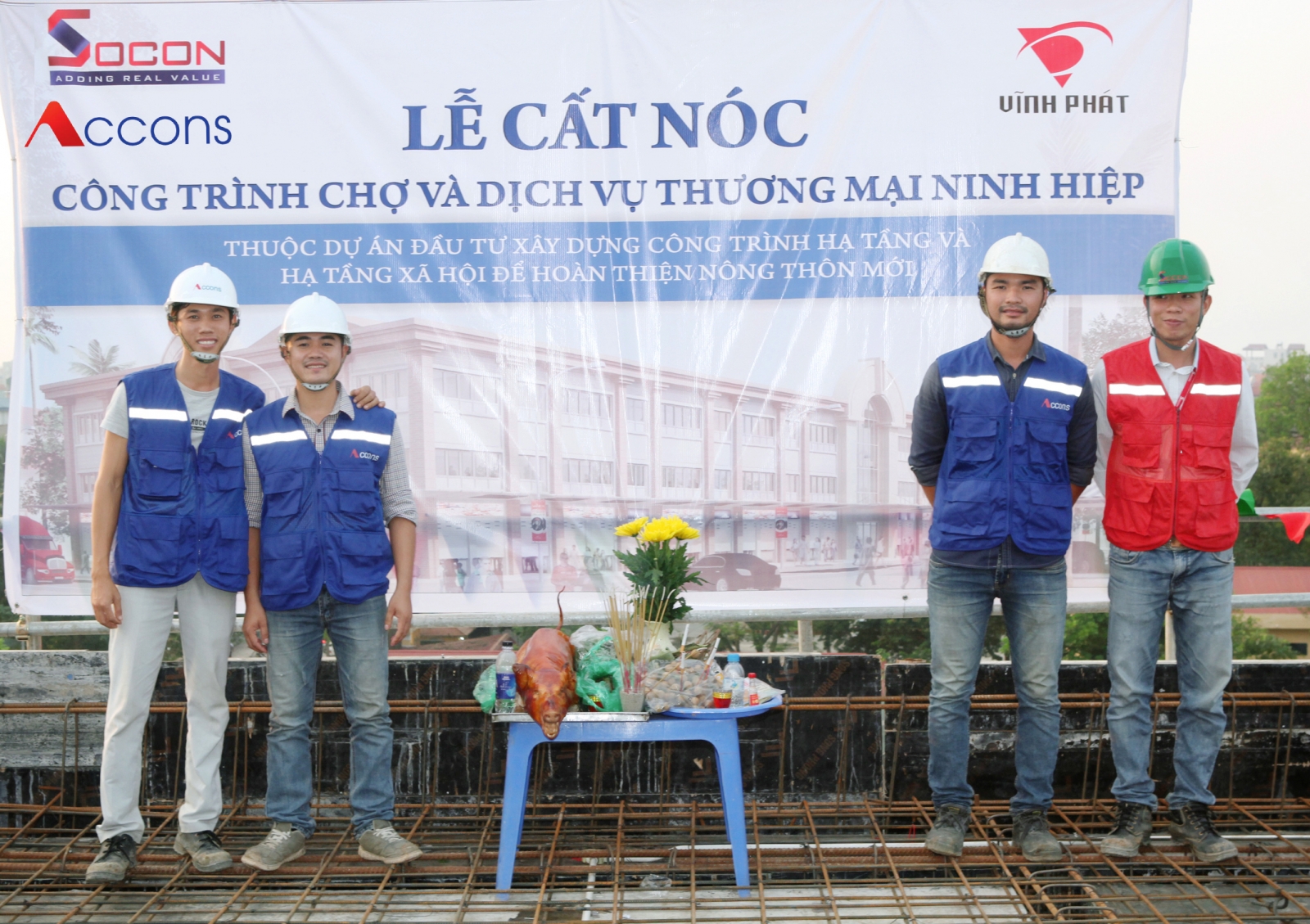 LỄ CẤT NÓC CHỢ  VÀ DỊCH VỤ THƯƠNG MẠI NINH HIỆP